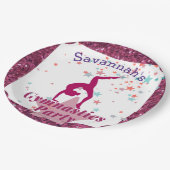 Assiettes En Carton Gymnastique Parties scintillant et étoiles (Angle)