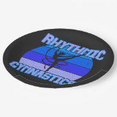 Assiettes En Carton Gymnastique rythmique déprimée en bleu / violet (Angle)