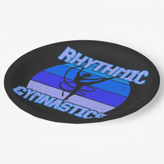 Assiettes En Carton Gymnastique rythmique déprimée en bleu / violet (Angle)