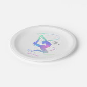 Assiettes En Carton Gymnastique rythmique Plaques de papier ruban - Él (Angle)