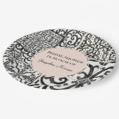 Assiettes En Carton Hacienda Carrelage Motif Noir Blanc Noir Blush Bri (Angle)