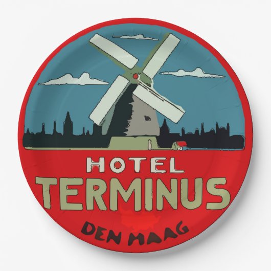 Assiettes En Carton Hage Hotel, Plaques en papier (Devant)