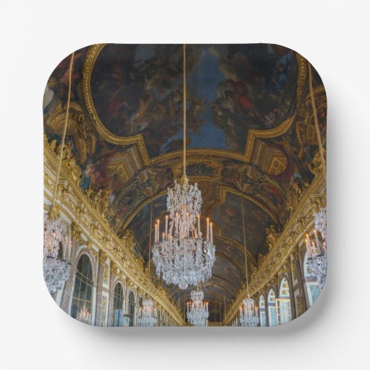 Assiettes En Carton Hall des miroirs du château de Versailles (Recto)