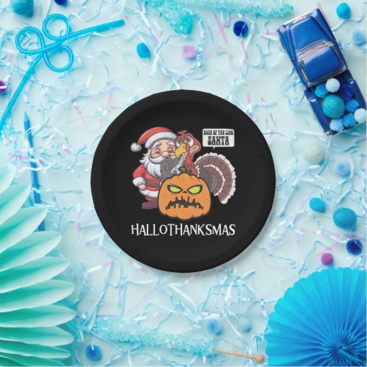 Assiettes En Carton Hallothanksmas heureux (Fête)