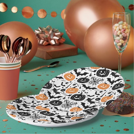 Assiettes En Carton Halloween (Multi)