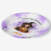 Assiettes En Carton Halloween Anniversaire Cute Little Witch Plaques e (Angle)