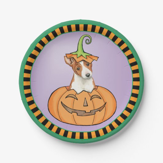 Assiettes En Carton Halloween Basenji (Devant)