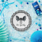 Assiettes En Carton Halloween Bat Bow Deux Éffrayant 2e anniversaire (Fête)