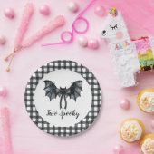 Assiettes En Carton Halloween Bat Bow Deux Éffrayant 2e anniversaire (Fête)