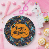 Assiettes En Carton Halloween bleu (Fête)