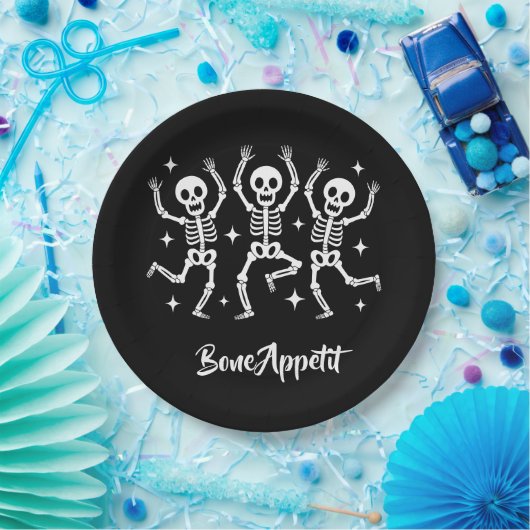 Assiettes En Carton Halloween Bone Appetit  (Fête)