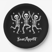 Assiettes En Carton Halloween Bone Appetit  (Devant)