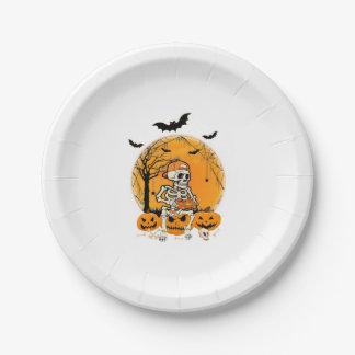 Assiettes En Carton Halloween BonePumpkin