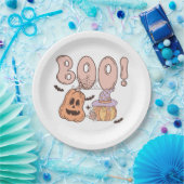 Assiettes En Carton Halloween Boo (Fête)