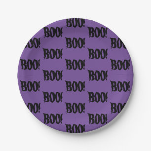 Assiettes En Carton Halloween BOO ! Plaque papier