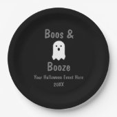Assiettes En Carton Halloween Boos et Booze (Devant)