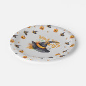 Assiettes En Carton Halloween, Casquette sorcier (Angle)