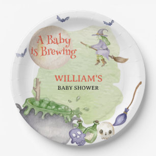 Assiettes En Carton Halloween Cauldron Baby brasse une douche