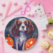 Assiettes En Carton Halloween Cavalier King Charles Citrouille espagno (Fête)