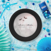 Assiettes En Carton Halloween chauves-souris noires Mariage gothique P (Fête)