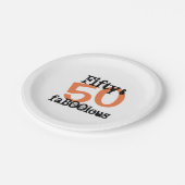 Assiettes En Carton Halloween Cinquante Fabuleux 50e fête d'anniversai (Angle)