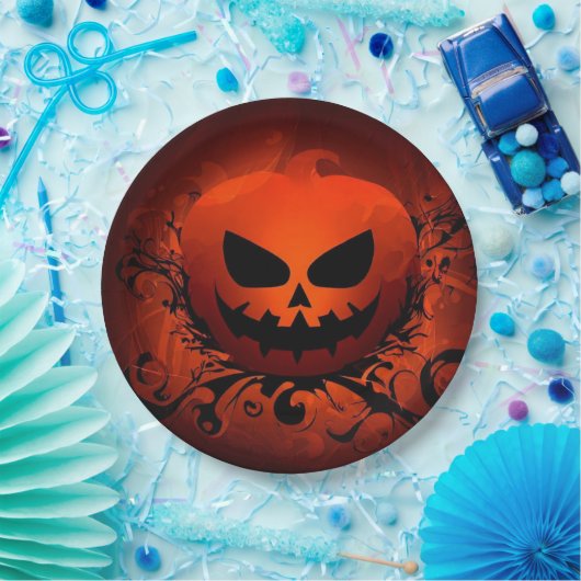 Assiettes En Carton Halloween/Citrouille/automne/automne (Fête)