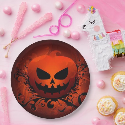 Assiettes En Carton Halloween/Citrouille/automne/automne (Fête)