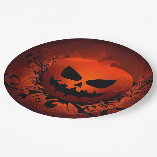 Assiettes En Carton Halloween/Citrouille/automne/automne (Angle)