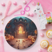 Assiettes En Carton Halloween Citrouille brillant (Fête)