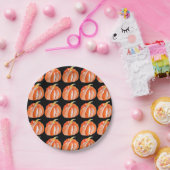 Assiettes En Carton Halloween citrouille mignon noir et orange (Fête)