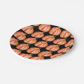 Assiettes En Carton Halloween citrouille mignon noir et orange (Angle)