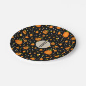 Assiettes En Carton Halloween Citrouille Whimsical Motif Party (Angle)