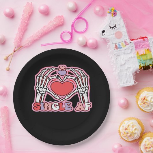 Assiettes En Carton Halloween classique - Squelette Éffrayant design (Fête)