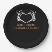 Assiettes En Carton Halloween Coeur hanté Skeletal Bone Chilling Cla (Devant)