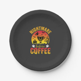 Assiettes En Carton Halloween Coffee Nightmare Before Coffee Spooky Ve