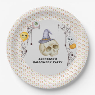 Assiettes En Carton Halloween Costume fête aquarelle