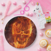 Assiettes En Carton Halloween crâne flamand souriant (Fête)