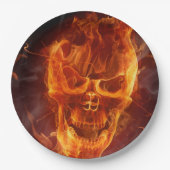 Assiettes En Carton Halloween crâne flamand souriant (Devant)