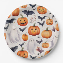 Halloween Cute Ghost Citrouille Party Plaque