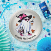 Assiettes En Carton Halloween Cute Stylish sorcière Ghost Coffee Cup (Fête)