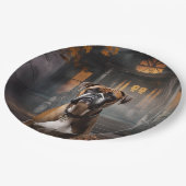 Assiettes En Carton Halloween dans la boîte (Angle)