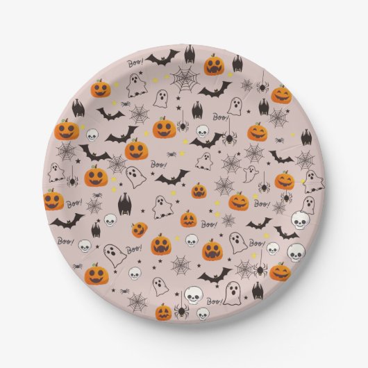 Assiettes En Carton Halloween de Boo Ghost (Devant)