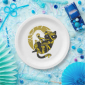 Assiettes En Carton Halloween de chat maman (Fête)