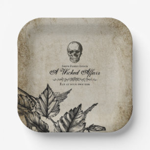 Assiettes En Carton Halloween de l'affaire Wicked - Personnalisation V