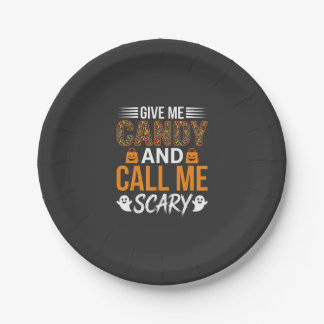 Assiettes En Carton Halloween Donnez-moi des bonbons et appelez-moi ef