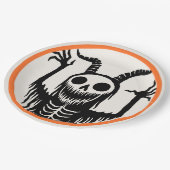 Assiettes En Carton Halloween du diable déplaisant (Angle)