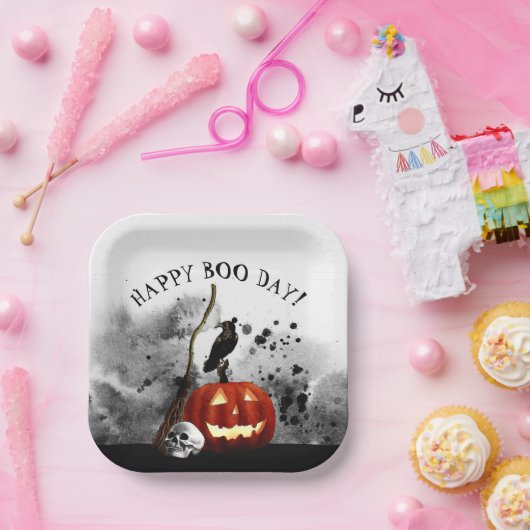 Assiettes En Carton Halloween éffrayant Anniversaire Citrouille Crow C (Fête)