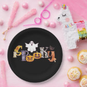 Assiettes En Carton Halloween éffrayant Citrouille de champignons fant (Fête)