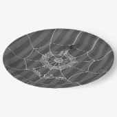 Assiettes En Carton Halloween Éffrayant effrayant mignon araignée Web (Angle)