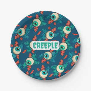 Assiettes En Carton Halloween effrayant Éffrayant yeux effrayant